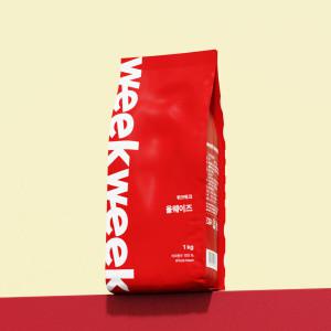 위크위크 올웨이즈 고소한 단맛 원두 커피 1Kg 에티오피아70% 콜롬비아20% 브라질스페셜티10%