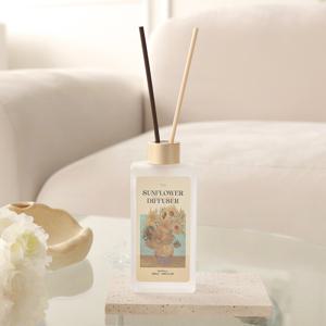 금전운 해바라기 그림 명화 디퓨저 150ml+스틱 4P세트 액막이 개업 오픈 이사 선물 명화 엽서 증정