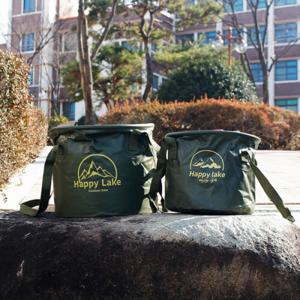 캠핑 접이식 물통 10L/설거지통/바스켓/낚시/손잡이/다용도/세차/식기세척/수납/캠핑용/휴대용/설겆지통