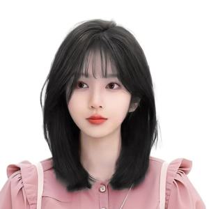 지비킹 여자정수리 앞머리 부분 가발  인모 수제가발