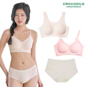 (10%쿠폰/무료배송) 크로커다일 감탄브라 쿨인견 패드일체형/분리형 브라팬티 BEST
