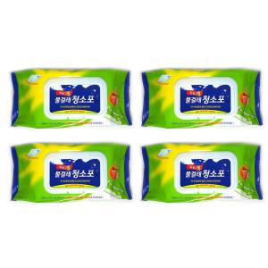 하늘그린물걸레청소포30매X4팩청소용품일회용행주세차 +청소솔 증정 (30X20cm) 베이킹소다 화학성분을최소화