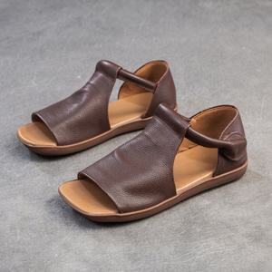 여름 신상 피쉬 마우스 플랫 바텀 샌들 부드러운 표면 캐주얼 편안한 여성화