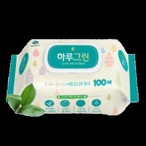 하루그린 순수한 물티슈 100매 10개입 순한 물티슈
