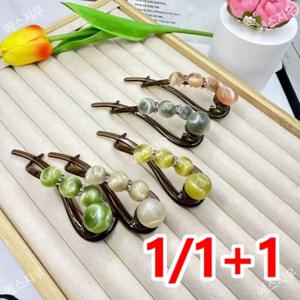 1/1+1 핀 라지 헤어핀 큐빅 뒤통수 비즈 핀 멀티 핀