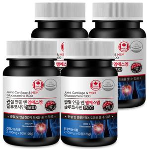 관절 연골 엔 MSM 엠에스엠 글루코사민 2100mg 60정 4병 4개월분