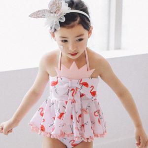 플라밍고 아기 수영복 세트(90-130)700001