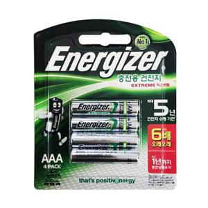 에너자이저 충전지 NH12BP4 AAA충전지 4개입 1.2V 800mAh