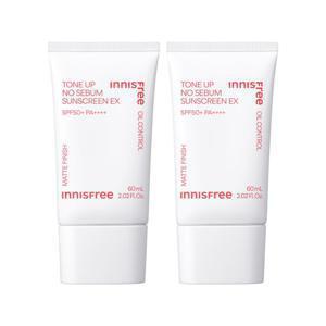 [2개] 이니스프리 톤업 노세범 선스크린 EX 60mL