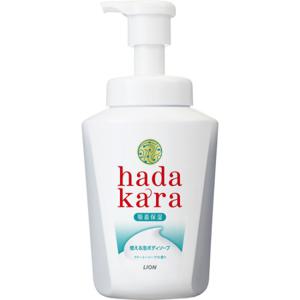 라이온 라이온 하다카라 하다카라 바디 솝 버블 타입 크리미 솝 프래그런스 본체 550ml 바디 솝