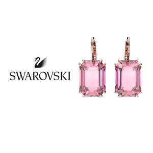스와로브스키 SWAROVSKI 주얼리 Millenia 밀레니아 핑크 크리스털 로즈골드 드롭 귀걸이 5619502