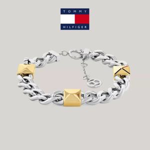 타미힐피거 TOMMY HILFIGER TX003801-910 여자 투톤 스터드 체인 패션 팔찌