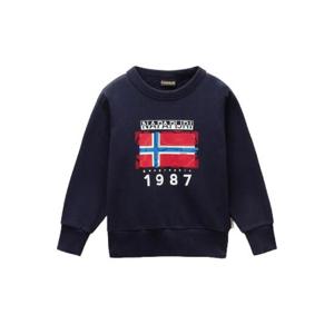 나파피리 키즈 로고 프린트 스웨트셔츠 176BLUSCURO