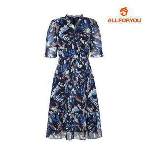[올포유] 여성 프릴 프린트 반팔 롱원피스 ALONL4421-915_G