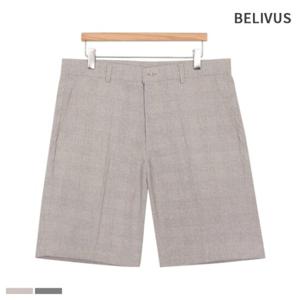 빌리버스 남자 반바지 체크 여름 슬랙스 스판 숏 팬츠 BHL012