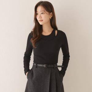 [로엠]골지 레이어드 티셔츠(2colors)_RMLWE23R14