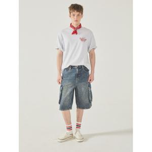 [후아유] 공용 Bermuda Cargo Denim Shorts(U) WHTJF2545U