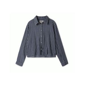 [후아유] 여성용 루즈핏 크롭 체크 셔츠 / Loose Fit Crop Check Shirts WHYAF4896F