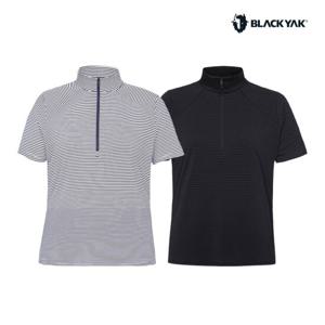 [블랙야크] 여성 시어서커 집업 반팔티_1BYZTMU514