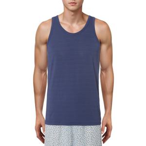 [비비안(언더웨어)](NAVY) 냉감 기능성 아스킨 체크 남성런닝 RU1716NV