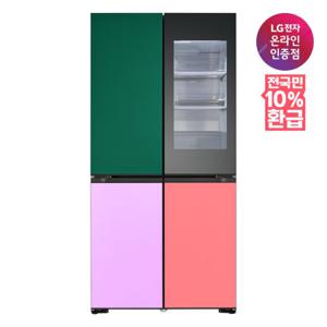 [가전환급10%][LG전자 공식인증점] LG 디오스 오브제컬렉션 무드업 냉장고 M874GNN3A1
