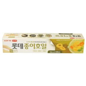 롯데종이호일 알뜰형 중 25cmx20m 롯데 이라이프 주방용품 호일 랩 위생백 롯데종이호일 알뜰형 중 25CMX20