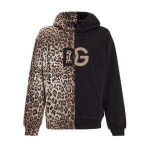 Dolce   Gabbana 레오파드 프린트 투톤 후드티 G9VQ4ZFU7DU HA93M TP935768818