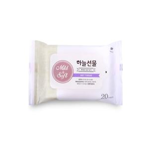하늘선물물티슈(20매 리필) 휴대용 소형 파우치형 아기 유아 판