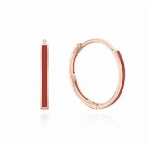 로이드 에폭시 레드 11mm 원터치 14k 귀걸이 LOFL4060G