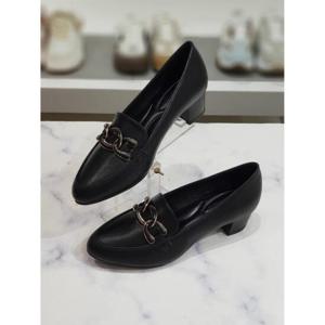 한슈 세이브존03 일라 체인 미들 로퍼힐 4cm HS01860bb