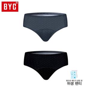 팬티 BYC 여성 더안심 2매입 미디 위생팬티 DOLF1304