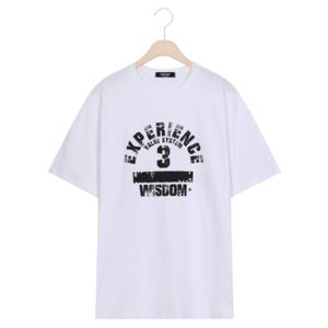 샵앤) [샵앤]국산 여성 라운드넥 위즈덤 캐주얼 반팔 티셔츠 ODA-WSH-20291-화이트