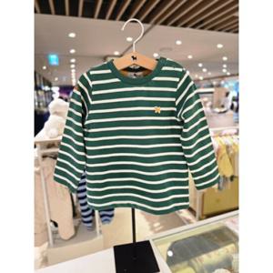 [블루독베이비] 25 FW(그린)블루독스트라이프티셔츠(45A1933007)유아 등원 백일 돌 선물 조카 아가옷 간절