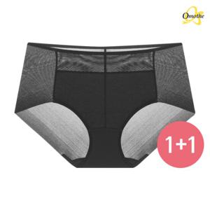 핏온오모떼 릴렉싱 컴포트커버 팬티(OMCCPT01_2PT) 2종/블랙