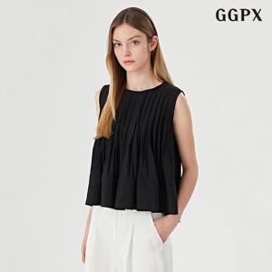 GGPX 핀턱 민소매 블라우스 (GOBBA028D)