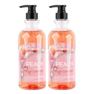 (2개)푸드어홀릭 복숭아 에센셜 바디클렌져 750ml
