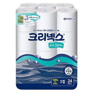 유한킴벌리)크리넥스순수3겹화장지(25Mx24롤)