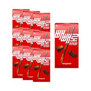 롯데제과 빼빼로 오리지널 초코 54g x 10개 / 빼빼로데이