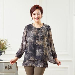 [마담엘레강스][마담엘레강스] 나탈리 쉬폰배색 투인원 블라우스 K184BL01_블랙