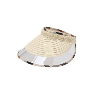 [24SS 닥스 여성]브라운 소재배색 썬캡_DLHE4B305W3