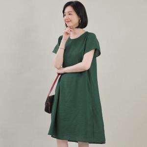 [애비뉴투지]엄마옷 쿨링 인견 여성 여름 반팔 얇은 롱 원피스 K06323 50대 60대 중년여성