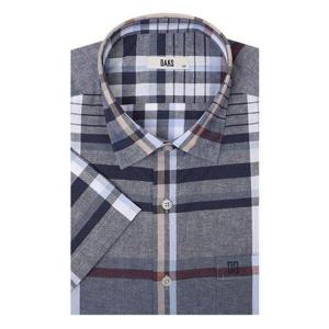 갤러리아_[닥스셔츠] 25SS 린넨혼방 라지체크 캐주얼 반팔셔츠 DS3SHCS130G1