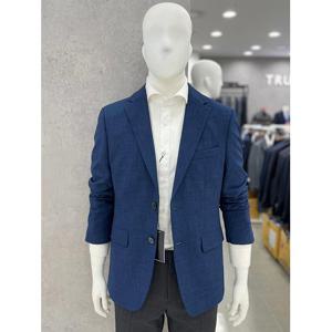 [트루젠]남자 쿨 폴리 안감없는 시원한 블루 컬러 캐주얼 여름 콤비 자켓