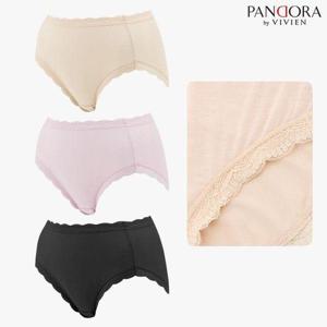 [판도라by비비안]모달팬티 비비안팬티 적당한 세미맥시 레이스팬티 여성