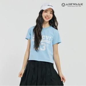 [에어워크 주니어]프린팅 크롭 반팔 티셔츠