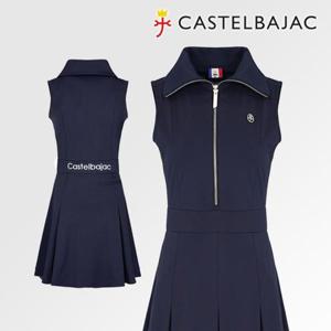 [까스텔바작]여성골프웨어 여름 여성 슬리브리스 나시 여자 주름치마 원피스_CA