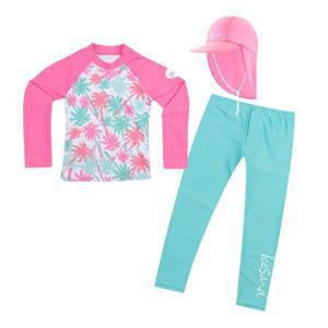 갤러리아_여아 래쉬가드/플랩캡 SET BR-30107