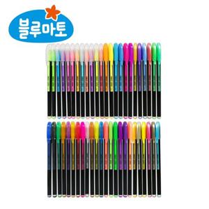 [블루마토] 네온 컬러 젤펜 세트 48색 (CGP004)