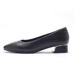 갤러리아_세라 여성 소가죽 컴포트 펌프스 통굽 구두 C22P901 검정 3CM