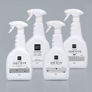 [4종세트] 청소세제 대용량 실속패키지(곰팡이/물때/기름때/욕실세정제) 900ml / 주방 욕실 청소세제